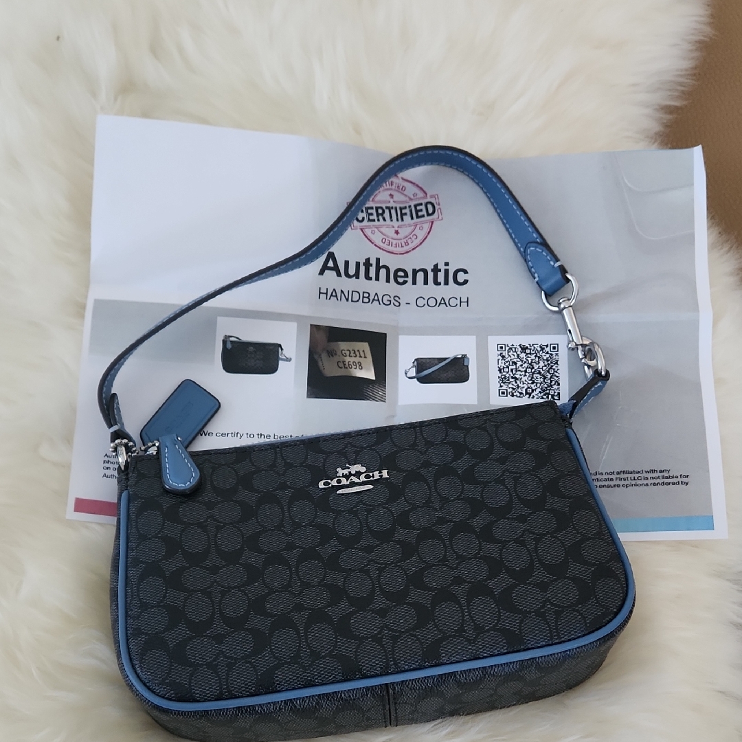 Nwot Coach Graphite & Light Mist Nolita Signature Bag